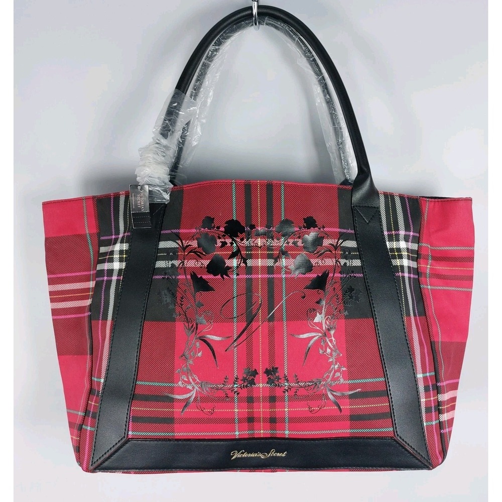 Victoria's Secret Red Plaid Tote 2020 Black Friday Limited Edition Large Bag NEW